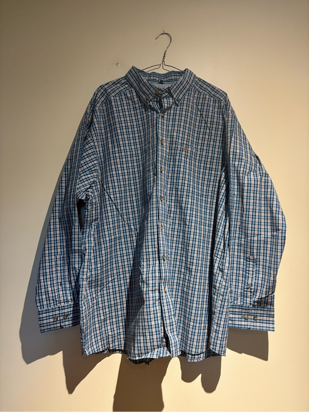 Ariat Pro Series Long Sleeve Button Down Shirt Mens XXL Western Country Rodeo